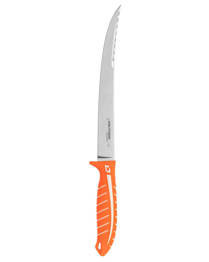 Dao Phi Lê Cứng Hai Lưỡi Dexter Russell 24914 25.4 cm Cán Silicone Cam Thép Carbon Cao
