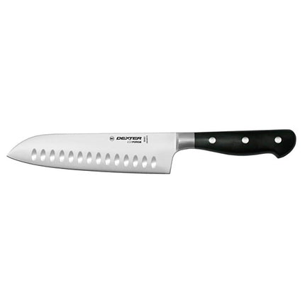 Dao Santoku Dexter Russell 38463 17.8 cm Lưỡi Thép Không Gỉ Cán POM Đen