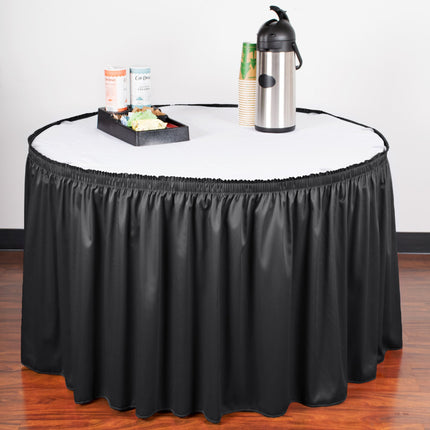 Váy quây bàn xếp li Snap Drape Wyndham 3,96 m x 74 cm màu đen với kẹp Velcro
