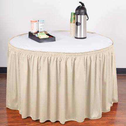 Váy bàn xếp ly nhún màu ngà Snap Drape 5412CE29S3-756 Wyndham 4 x 0,74 m kèm kẹp Velcro