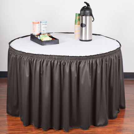 Váy bàn xếp ly nhún Snap Drape Wyndham 4 m x 74 cm màu than chì, kẹp Velcro, 5412CE29S3-512