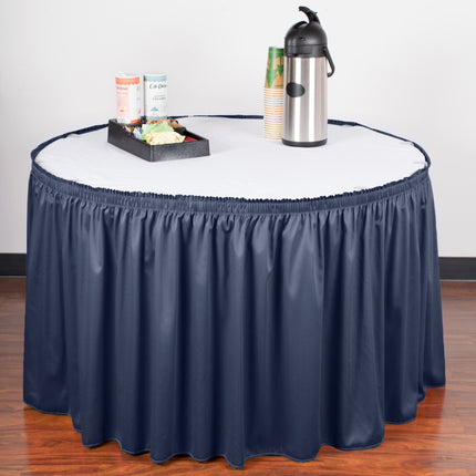 Váy bàn xếp ly nhún Snap Drape Wyndham 4 m x 74 cm màu xanh navy kèm kẹp Velcro