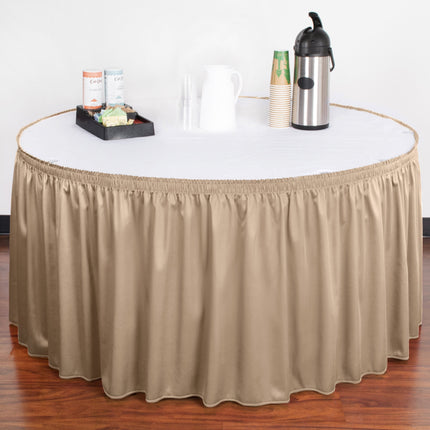 Váy bàn xếp ly Snap Drape Wyndham 5,3 m x 74 cm màu be có kẹp Velcro
