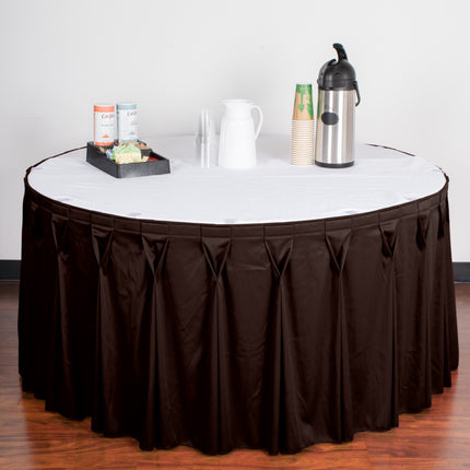 Váy bàn xếp ly nơ bướm Snap Drape Wyndham 5,3 x 0,74 m màu nâu kèm kẹp Velcro
