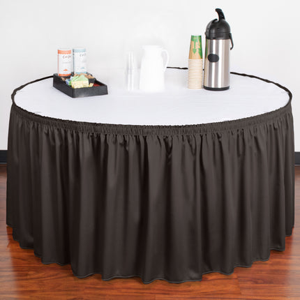 Váy bàn xếp ly nhún Snap Drape Wyndham 5,3 x 0,74 m màu xám than kèm kẹp Velcro