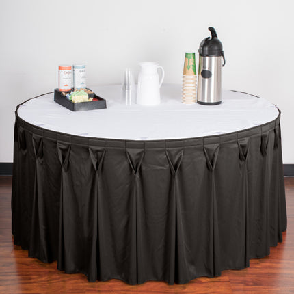 Váy bàn xếp ly nơ Snap Drape Wyndham 5,3 m x 74 cm màu than chì kèm kẹp Velcro
