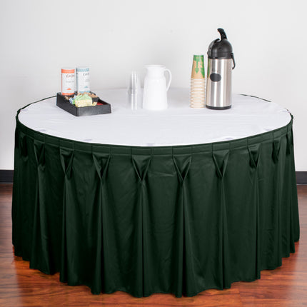 Váy bàn tiệc xếp ly nơ Snap Drape Wyndham xanh ngọc 5,3 m x 74 cm, kẹp Velcro