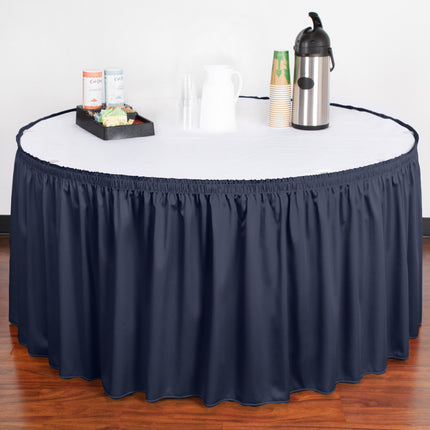 Váy bàn xếp ly rủ màu xanh navy kèm kẹp Velcro Snap Drape Wyndham 5,3 x 0,74 m