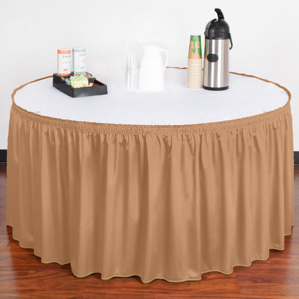 Váy bàn xếp ly Snap Drape Wyndham 5,3 m x 74 cm màu gỗ đàn hương có kẹp Velcro