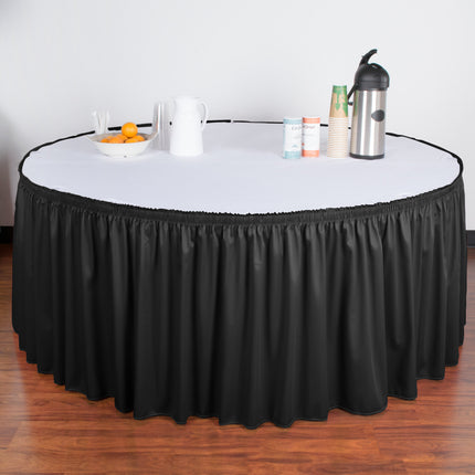 Váy phủ bàn xếp nhún màu đen Snap Drape Wyndham 5412GC29S3 6,55 x 0,74 m kèm kẹp Velcro