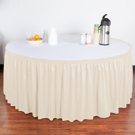 Váy bàn xếp ly nhún màu ngà Snap Drape 5412GC29S3-756 Wyndham 6,55 x 0,74 m kèm kẹp Velcro