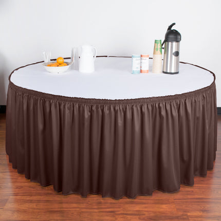 Váy bàn xếp ly nhún Snap Drape Wyndham 6,6 m x 74 cm màu nâu kèm kẹp Velcro