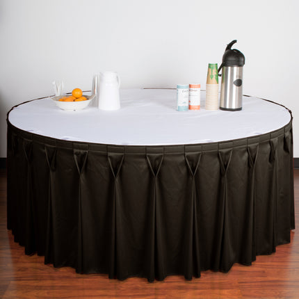 Váy quây bàn xếp nơ Snap Drape Wyndham 6,55 m x 74 cm màu than chì với kẹp Velcro
