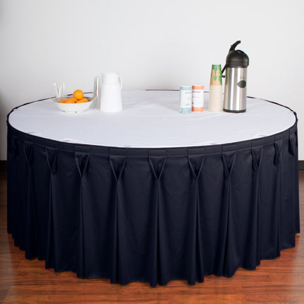 Váy quây bàn xếp ly nơ màu xanh navy Snap Drape Wyndham 5412GC29W3-011Y 6,6 m x 74 cm, kèm kẹp Velcro®
