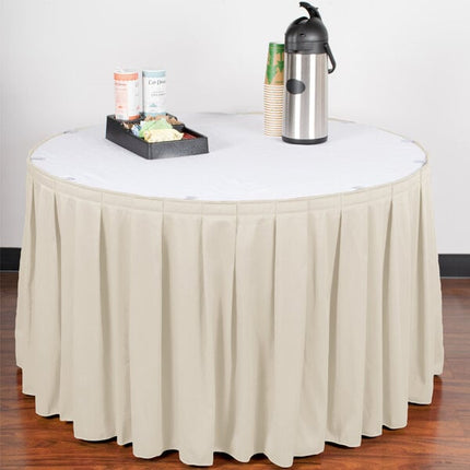 Váy bàn xếp ly hộp Snap Drape Wyndham 5412CE29B3-756 4 x 0,74 m màu bone kèm kẹp Velcro