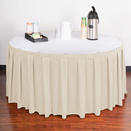 Váy bàn xếp ly hộp màu xương Snap Drape 5412EG29B3-7566 Wyndham 5,3 x 0,7 m với kẹp Velcro