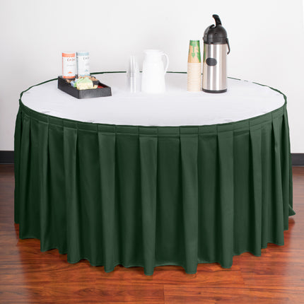 Váy bàn xếp ly hộp Snap Drape Wyndham 5,3 m x 74 cm màu ngọc bích, kẹp Velcro, 5412EG29B3-739