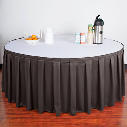 Váy phủ bàn xếp hộp màu than Snap Drape 5412GC29B3-512 Wyndham 6,6 x 0,7 m kèm kẹp Velcro
