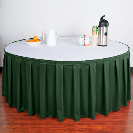 Váy bàn xếp ly hộp Snap Drape Wyndham 5412GC29B3-739 màu xanh ngọc 6,6 x 0,74 m với kẹp Velcro