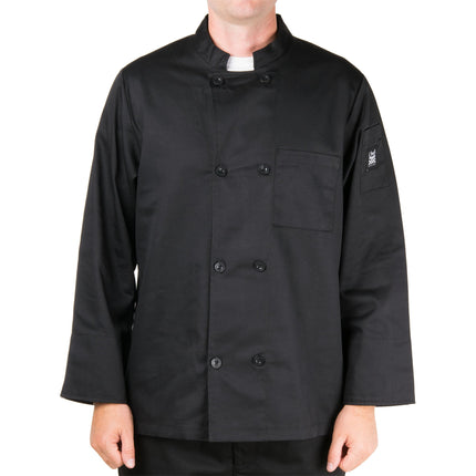 Áo bếp unisex túi ngực Chef Revival Bronze J071 màu đen size L