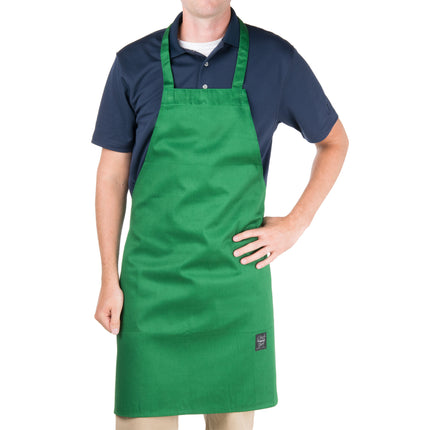Tạp dề yếm vải poly-cotton có thể tùy chỉnh Chef Revival xanh lá