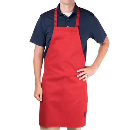 Tạp dề yếm poly-cotton màu đỏ Chef Revival 86,4 x 71,1 cm