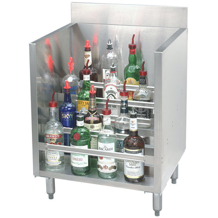 Kệ trưng bày rượu Advance Tabco CRLR-24 thép không gỉ tủ trưng bày rượu - 61 cm x 53,3 cm