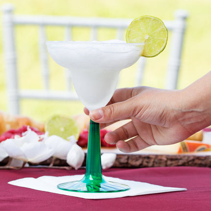 Ly margarita nhựa 2 mảnh Fineline Flairware 355 ml đế xanh lá - Thùng 96 cái