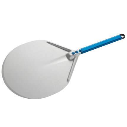 Xẻng pizza tròn nhôm anod hóa GI Metal Azzurra A-45C lưỡi 45,7 cm cán 30,5 cm