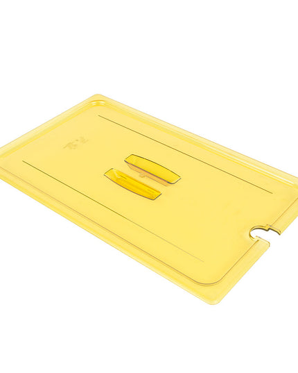 Cambro 10HPCHN150 Nắp Đậy Thức Ăn Nóng H-Pan - Cỡ Đầy Đủ, Có Rãnh, Tay Cầm, Màu Hổ Phách