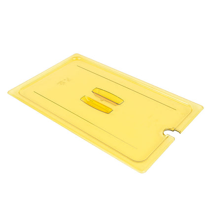 Cambro 10HPCHN150 Nắp Đậy Thức Ăn Nóng H-Pan - Cỡ Đầy Đủ, Có Rãnh, Tay Cầm, Màu Hổ Phách