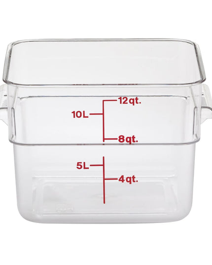 Cambro 12SFSCW135 Hộp Đựng Thực Phẩm Vuông 11.4 lít - CamSquare®, Polycarbonate, Trong Suốt