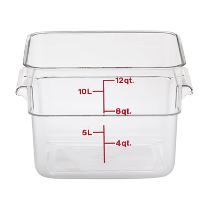 Cambro 12SFSCW135 Hộp Đựng Thực Phẩm Vuông 11.4 lít - CamSquare®, Polycarbonate, Trong Suốt
