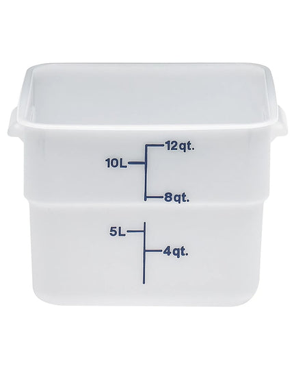 Hộp Đựng Thực Phẩm Vuông Cambro 12SFSP148 11.4 lít - CamSquare®, Polyethylene, Trắng Tự Nhiên