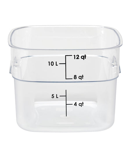 Cambro 12SFSPROCW135 Hộp Đựng Thực Phẩm Vuông FreshPro 11.4 lít - CamSquare®, Polycarbonate, Vạch Chia Màu Xanh