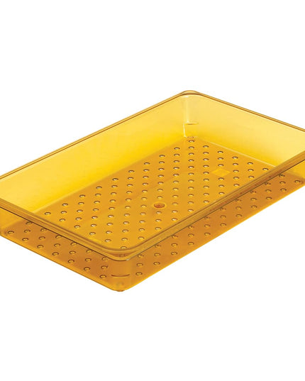 Cambro 13CLRHP150 Rổ Lọc H-Pan - Kích Thước Đầy Đủ, Sâu 7.6 cm, Màu Hổ Phách
