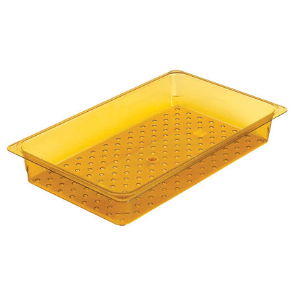 Cambro 13CLRHP150 Rổ Lọc H-Pan - Kích Thước Đầy Đủ, Sâu 7.6 cm, Màu Hổ Phách