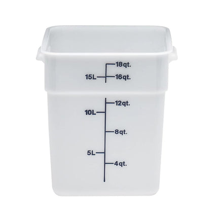 Cambro 18SFSP148 Hộp Đựng Thực Phẩm Vuông 17 lít - CamSquare®, Polyethylene, Trắng Tự Nhiên
