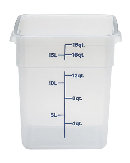Cambro 18SFSPP190 Hộp Đựng Thực Phẩm Vuông 17 lít - CamSquare®, Polypropylene, Trong Mờ