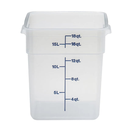 Cambro 18SFSPP190 Hộp Đựng Thực Phẩm Vuông 17 lít - CamSquare®, Polypropylene, Trong Mờ