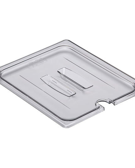 Cambro 20CWCHN135 Camwear Nắp Khay Thực Phẩm - Kích Thước 1/2, Có Rãnh, Có Tay Cầm, Trong Suốt