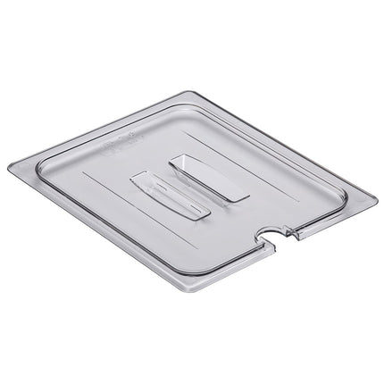 Cambro 20CWCHN135 Camwear Nắp Khay Thực Phẩm - Kích Thước 1/2, Có Rãnh, Có Tay Cầm, Trong Suốt