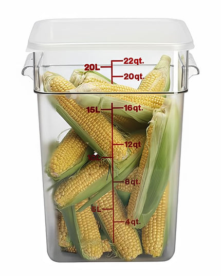 Hộp Đựng Thực Phẩm Vuông Cambro 22SFSCW135 Dung Tích 20.8 lít - CamSquare®, Polycarbonate, Trong Suốt