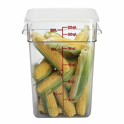 Hộp Đựng Thực Phẩm Vuông Cambro 22SFSCW135 Dung Tích 20.8 lít - CamSquare®, Polycarbonate, Trong Suốt