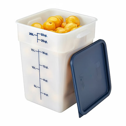 Hộp Đựng Thực Phẩm Vuông Cambro 22SFSP148 20.8 lít - CamSquare®, Polyethylene, Trắng Tự Nhiên
