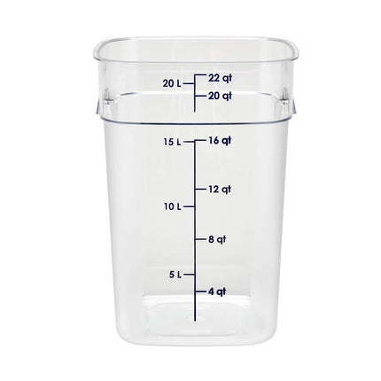 Hộp Đựng Thực Phẩm Vuông FreshPro Cambro 22SFSPROCW135 20.8 lít - CamSquare®, Polycarbonate, Vạch Chia Xanh