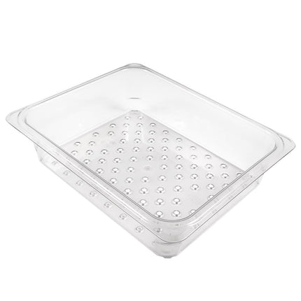 Cambro 23CLRCW135 Camwear Rổ Lọc - Kích Thước Nửa, Sâu 7.6 cm, Trong Suốt