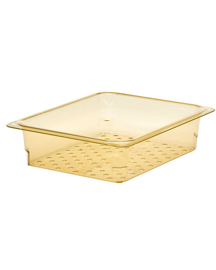 Cambro 23CLRHP150 Rổ Lọc H-Pan - Kích Thước Nửa Khay, Sâu 7.6 cm, Màu Hổ Phách