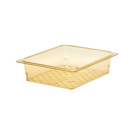 Cambro 23CLRHP150 Rổ Lọc H-Pan - Kích Thước Nửa Khay, Sâu 7.6 cm, Màu Hổ Phách