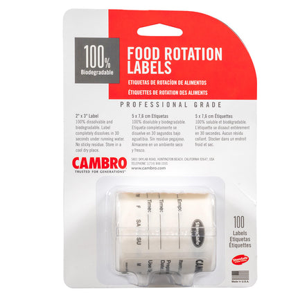 Nhãn Bảo Quản Thực Phẩm Cambro 23SL StoreSafe® Chữ Nhật 5.1 x 7.6 cm Trắng